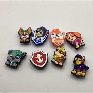 8 piece Paw Patrol Shoe Charms For Crocs Jibbits NWOT